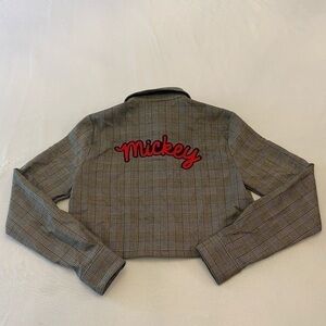 DISNEY x FOREVER 21 Crop Button Down Shirt, Small